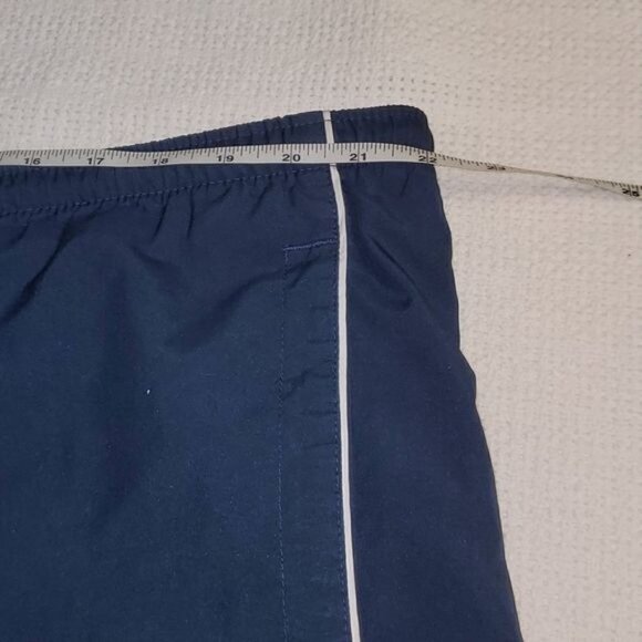 Nike Blue Logo Cinched Lined Sz. XL Swim Trunks w Pockets - Picture 11 of 12